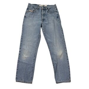 Diesel Industry Men 30x28 Light Wash Straight Leg Cotton Jeans Casual Distressed